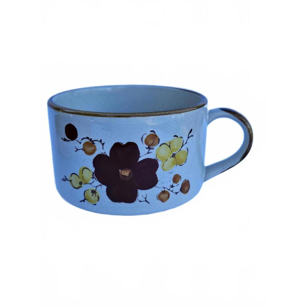 Stonecrest Tropicana Soup Mug – Korea, Vintage Floral 1970's Kitchen Fall Decor